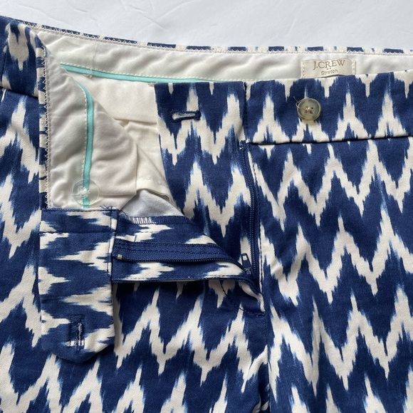 J. Crew Shorts Chevron Ikat Stretch Chino Style 37569 Size 4 - Picture 3 of 8